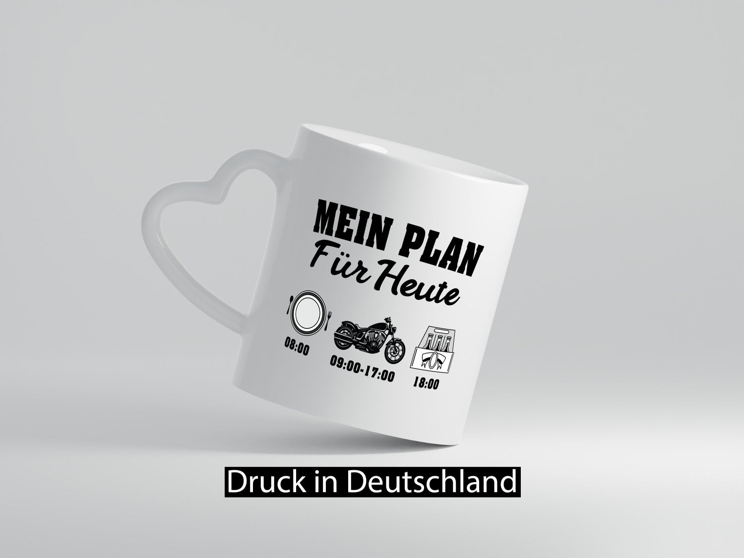 Mein Plan für heute | Frühstück Motorrad Trinken Humor Geschenkidee Tasse