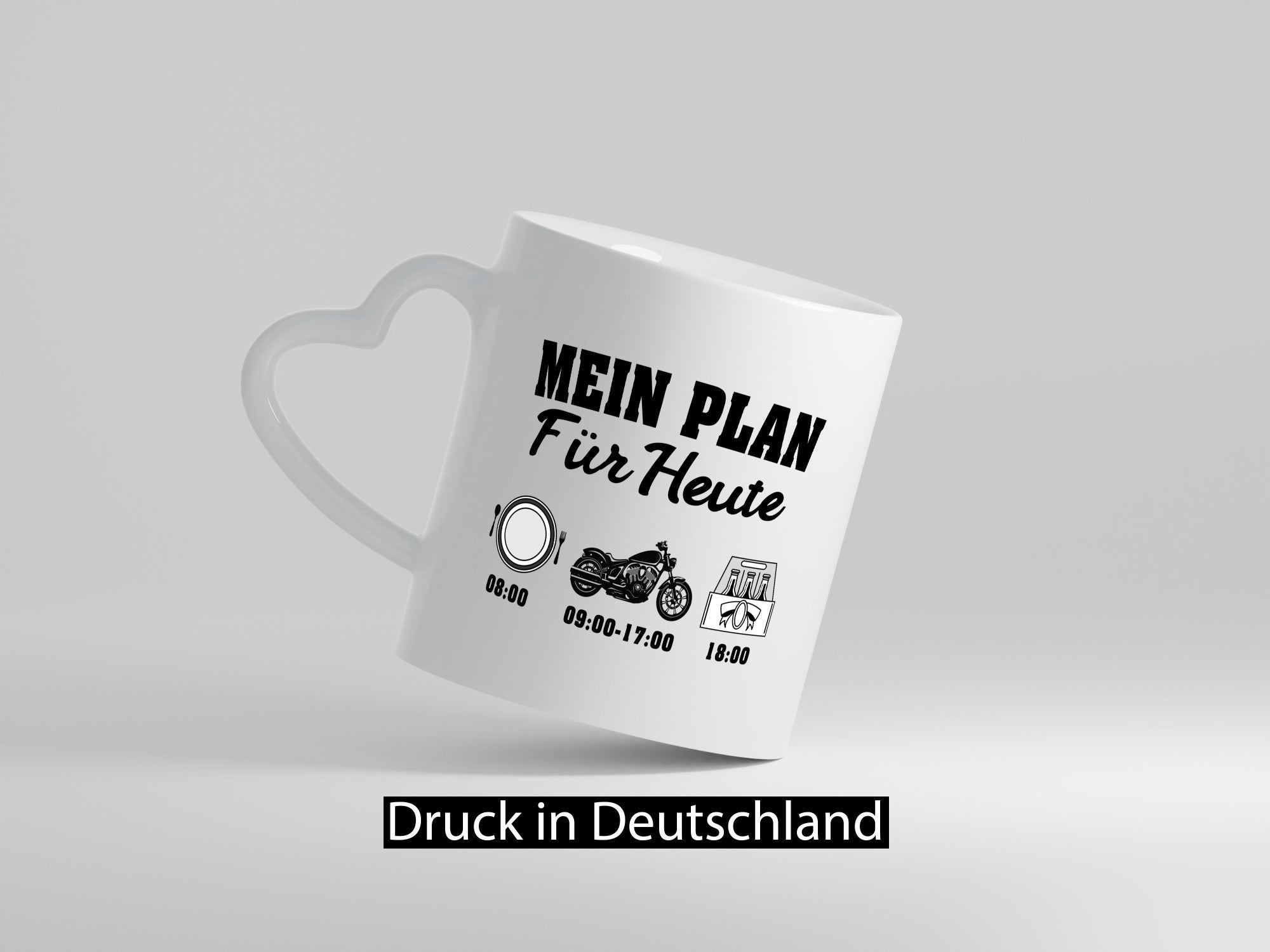 Mein Plan für heute | Frühstück Motorrad Trinken Humor Geschenkidee Tasse