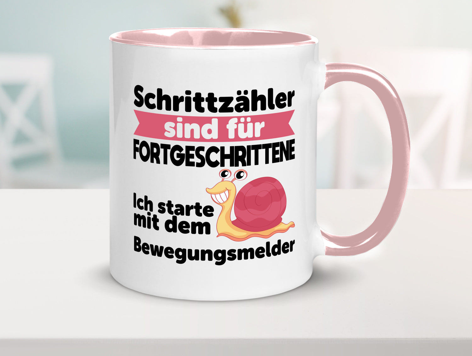 Schrittzähler Fortgeschrittene, Bewegungsmelder | Schnecke Geschenk Humor
