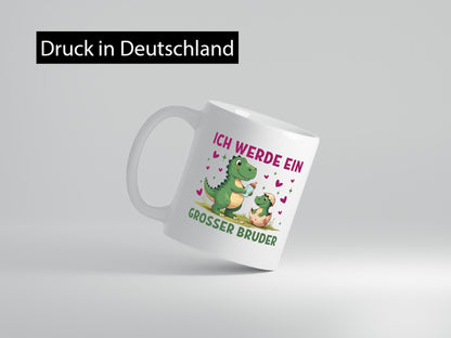 Ich werde ein Großer Bruder | Dino Dinosaurier lustiger Spruch Geschenk Humor