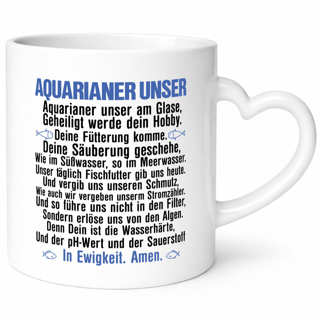 Aquarianer Unser | Aquarium Tasse Fische Gebet Witz lustig Humor Geschenkidee