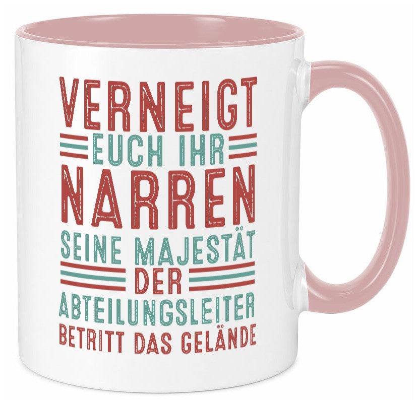 Verneigt euch: Abteilungsleiter| Führungskraft lustiger Spruch Geschenk Humor Tasse