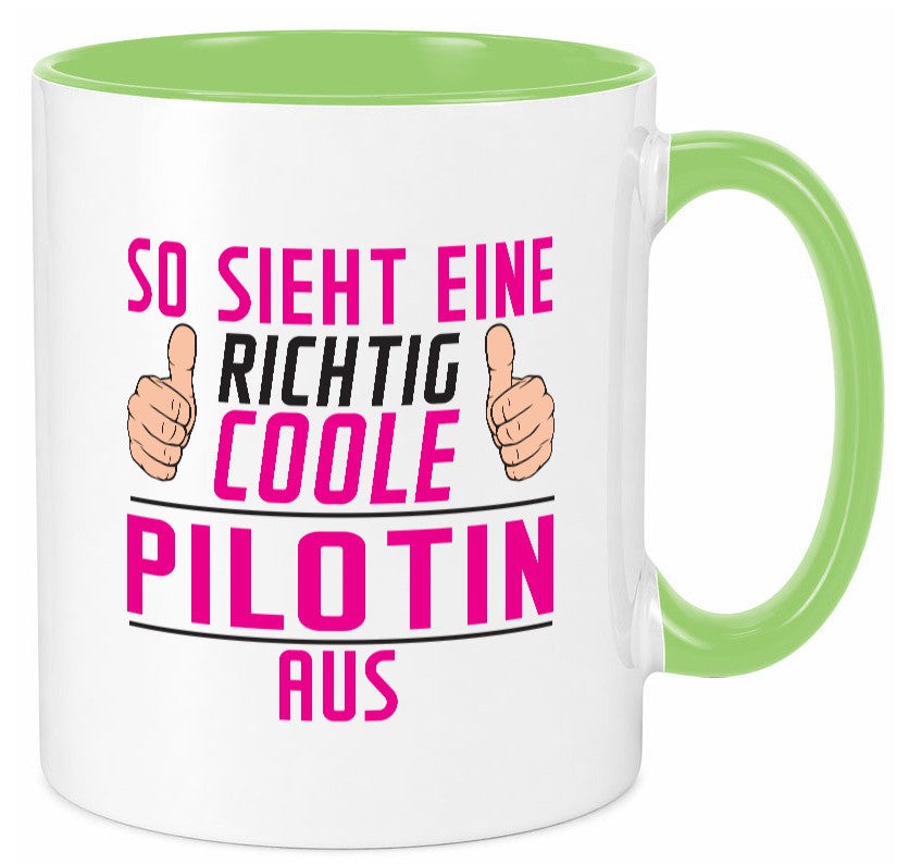 Richtig Coole Pilotin | Definition Piloten Geschenkidee Humor Tasse