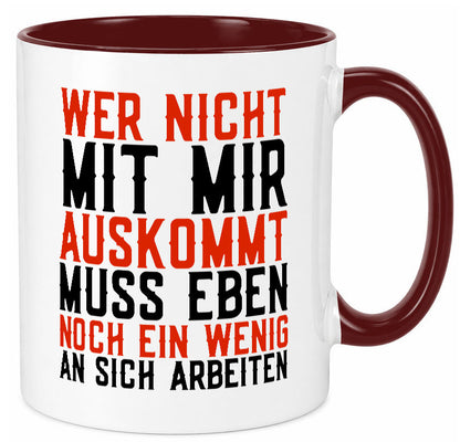 Wer nicht mit mir auskommt | Selbstbewusst witziger Spruch Geschenkidee Humor