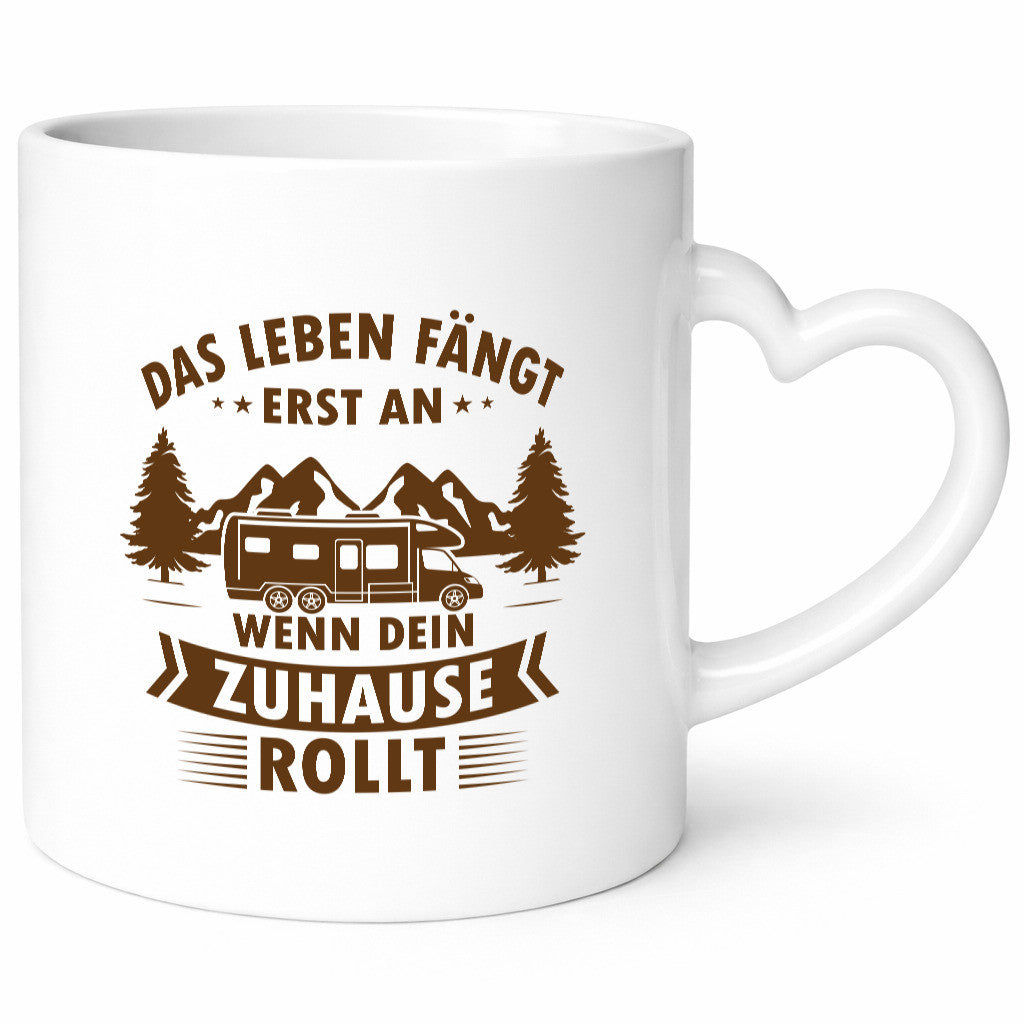 Life Begins | Home Motorhome Gift Idea Humor Mug