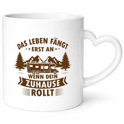 Life Begins | Home Motorhome Gift Idea Humor Mug