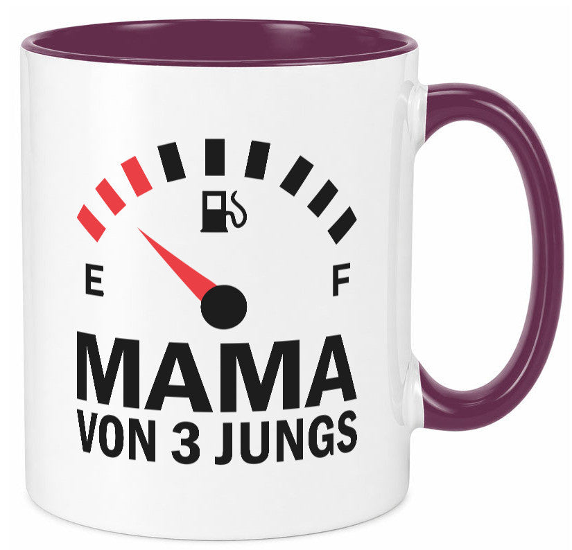 Mama von 3 Jungs | Muttertag Geschwister lustiger Spruch Geschenk Familie