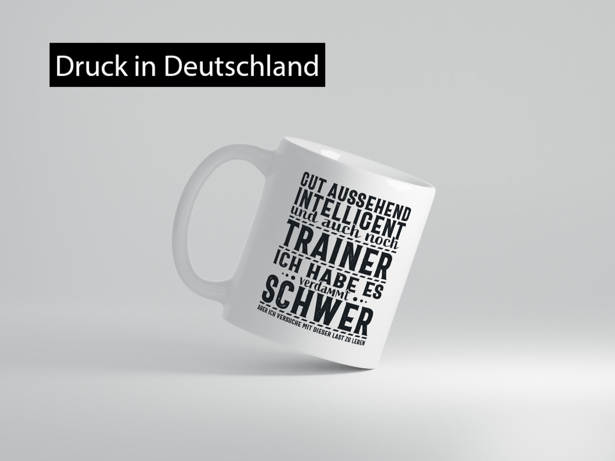 Gut aussehender Trainer |gestrichelte Linie | Punkte lustiger Spruch Geschenk