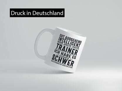 Gut aussehender Trainer |gestrichelte Linie | Punkte lustiger Spruch Geschenk