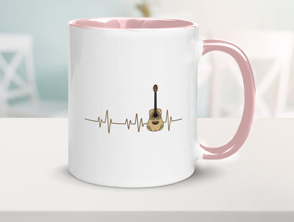 Gitarre Herzschlag | Motiv Musiker Rock Musik lustig Humor Geschenkidee