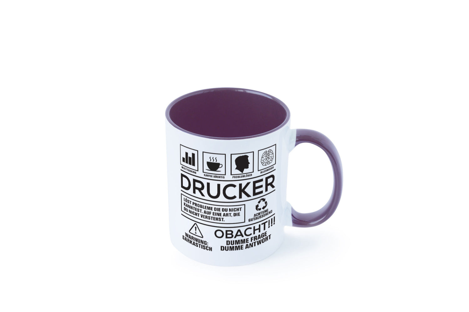 Achtung Probleme Drucker | Druckerei Print Medien Humor Geschenkidee Tasse