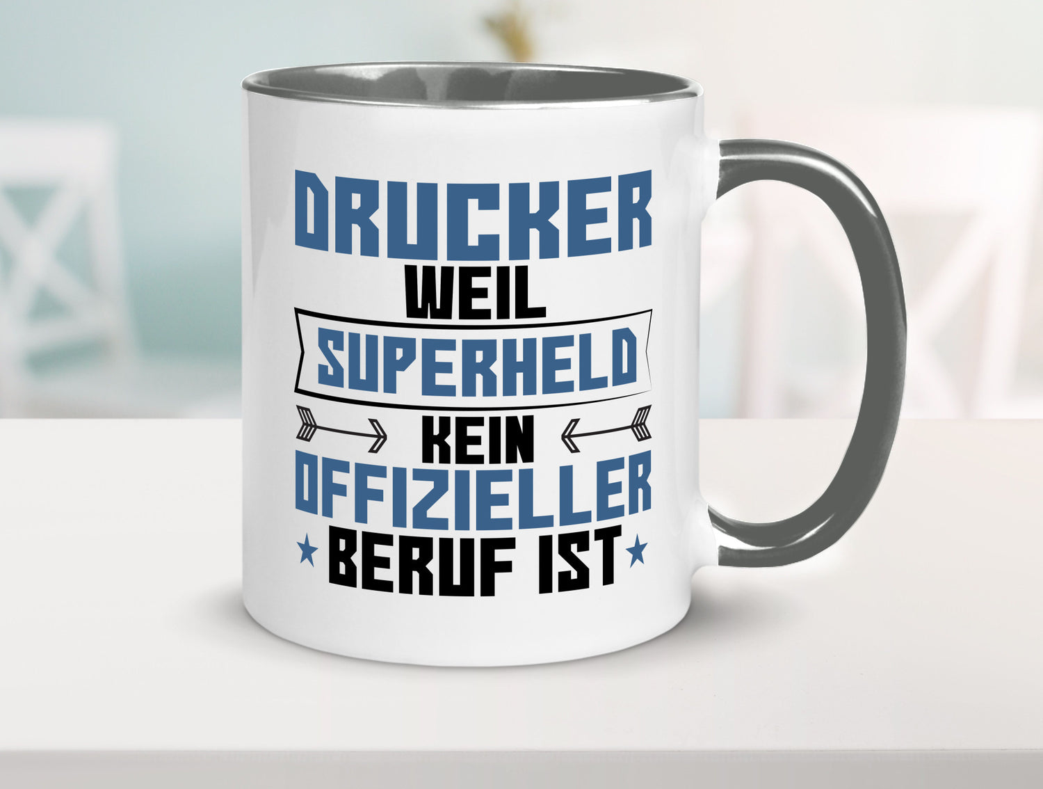 Superheld Drucker | Druckerei Print Medien Humor Geschenkidee Tasse