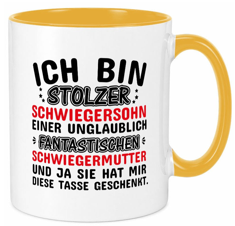 Stolzer Schwiegersohn einer Schwiegermutter Geschenkidee Familie Humor Tasse