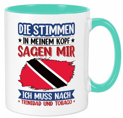 Trinidad und Tobago | Urlaub Stimmen in meinem Kopf v2 Geschenkidee Humor Tasse