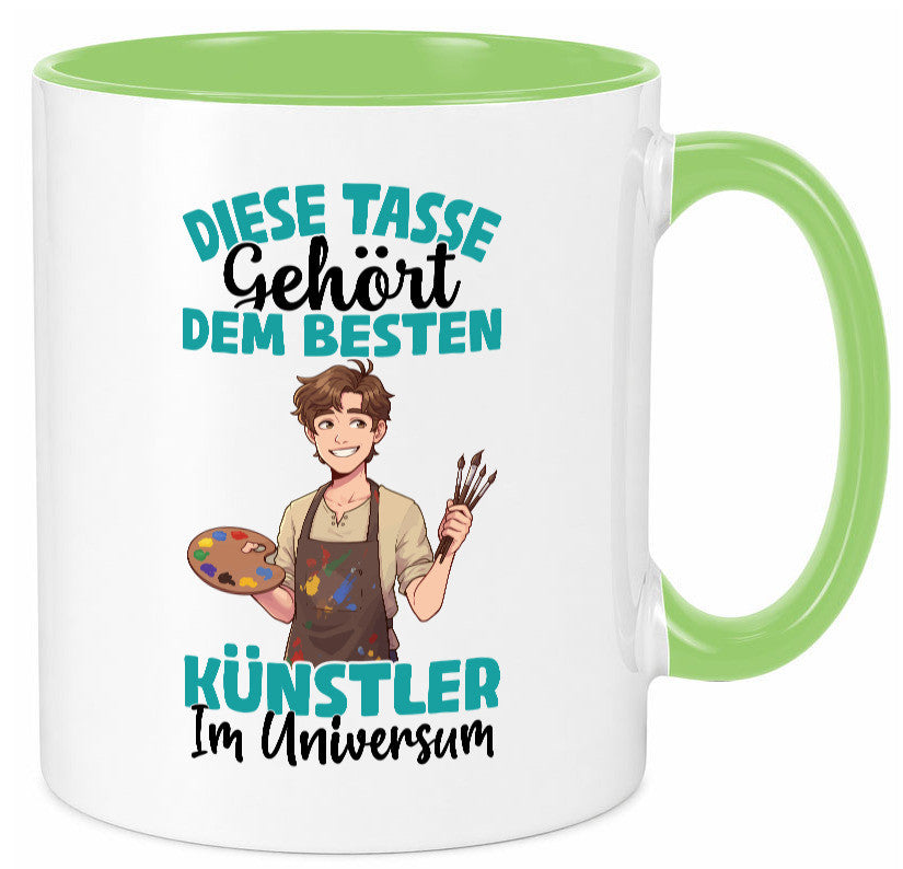 Im Universum: Künstler | Kunst Geschenkidee Humor Tasse
