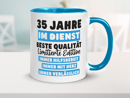 35 Jahre im Dienst | Jubiläum Arbeit v6 lustiger Spruch Geschenk Kollegen Büro