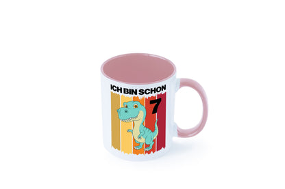 7. Geburtstag | 7 Jahre Dinosaurier lustiger Spruch Geschenk Geschenkidee Tasse