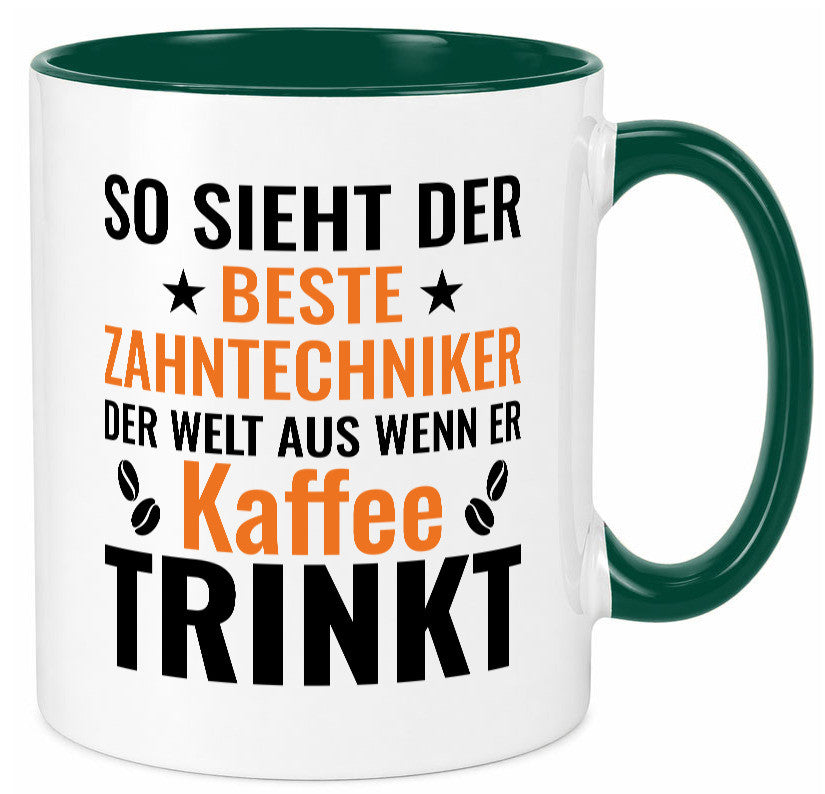 Kaffee trinkt: Zahntechniker | Zahnmedizin Geschenk Humor Geschenkidee lustiger