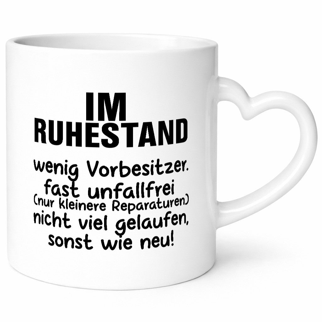 Im Ruhestand | fast wie neu Rente Rentner Pension lustig Jubiläum Geschenk Tasse