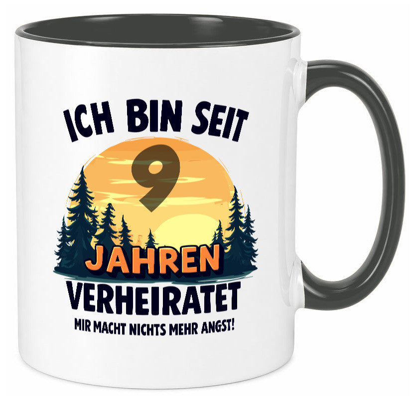 Ich bin Verheiratet | 9. Hochzeitstag Ehepaar v2 Geschenkidee Humor Tasse