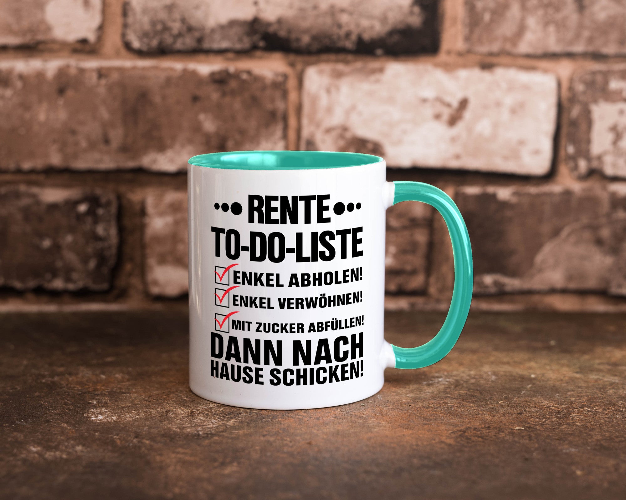Rente To-Do-Liste | Rentner Tasse Enkel verwöhnen Geschenk Ruhestand Jubiläum