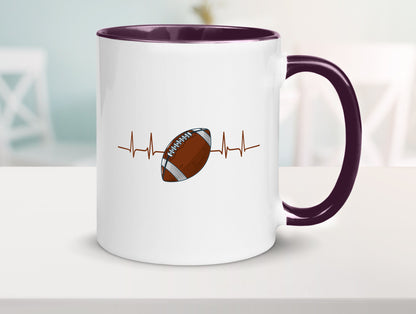 American Football Herzschlag | Footballer Superbowl Humor Geschenkidee Tasse
