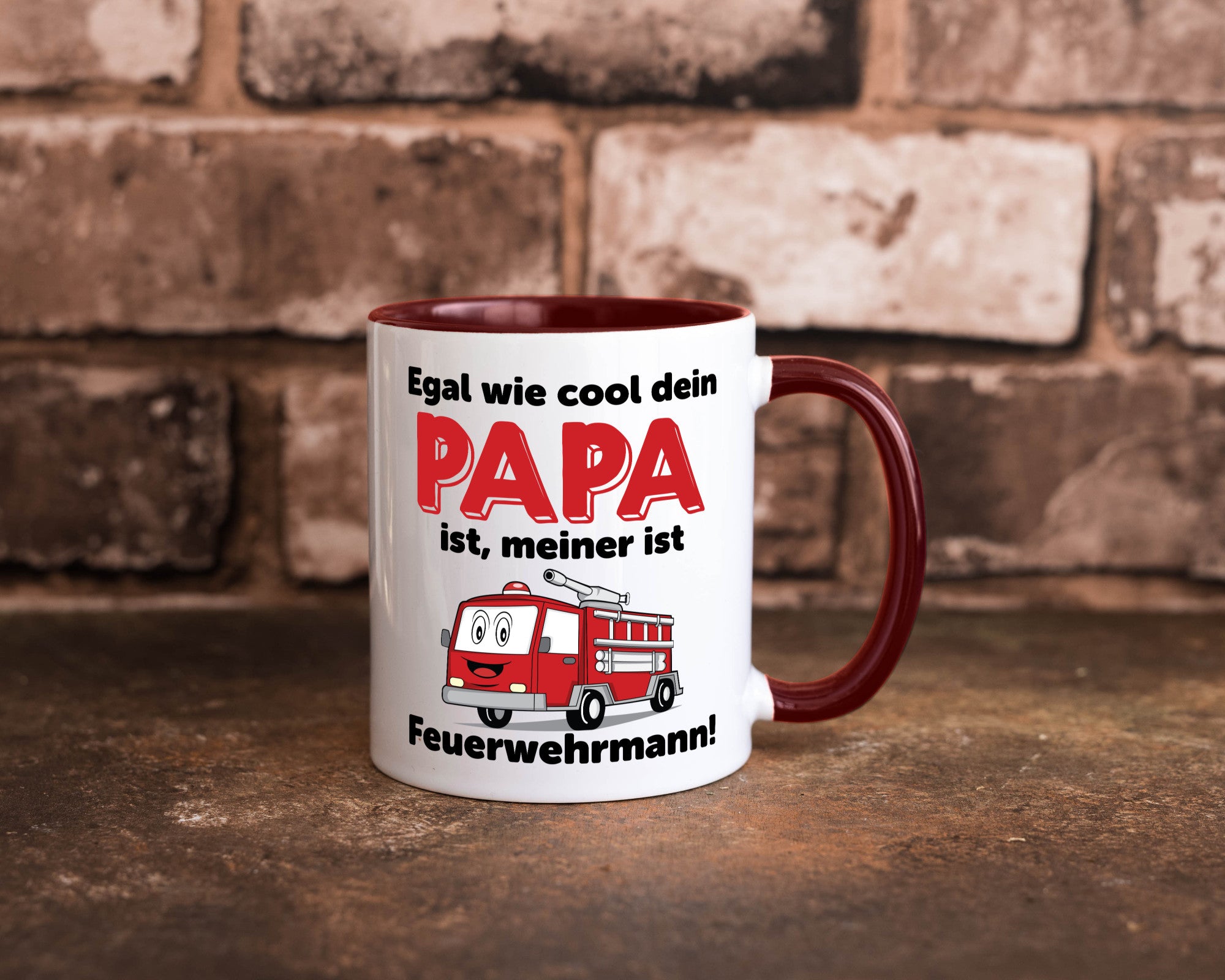 Cooler Papa | Feuerwehrmann Bester der Welt Humor Geschenkidee Tasse