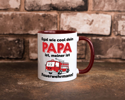 Cooler Papa | Feuerwehrmann Bester der Welt Humor Geschenkidee Tasse