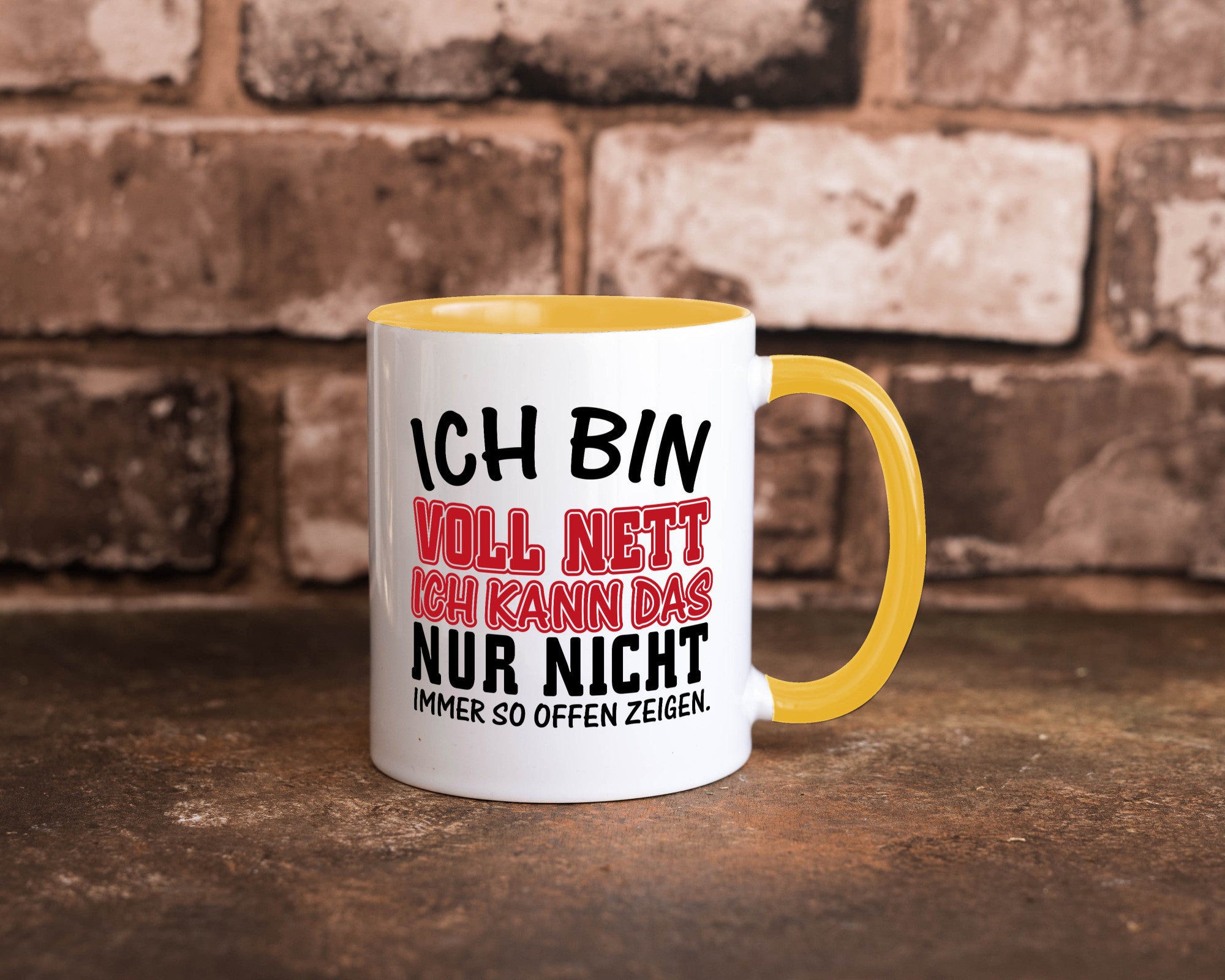 Ich bin voll nett Geschenkidee Humor Tasse