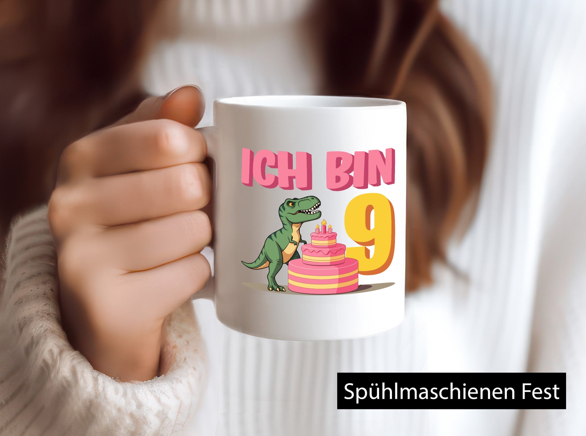 9 Geburtstag | Jahre Dinosaurier mit Kuchen Geschenk Geschenkidee lustiger