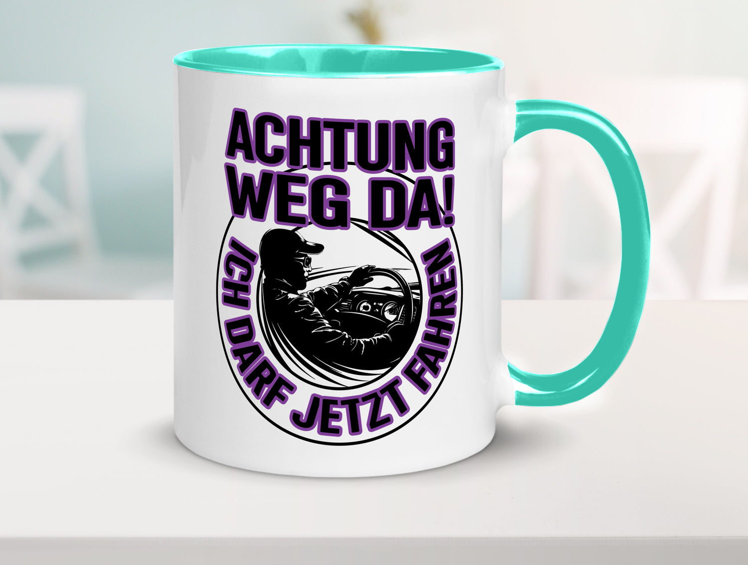 Achtung weg da ich darf jetzt Fahren | Führerschein lustig Humor Geschenkidee