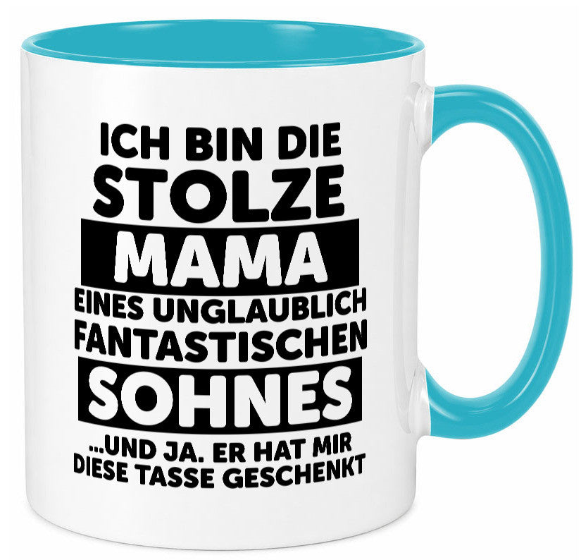 Stolze Mama | Fantastischer Sohn Beste Humor Familie Geschenkidee Tasse
