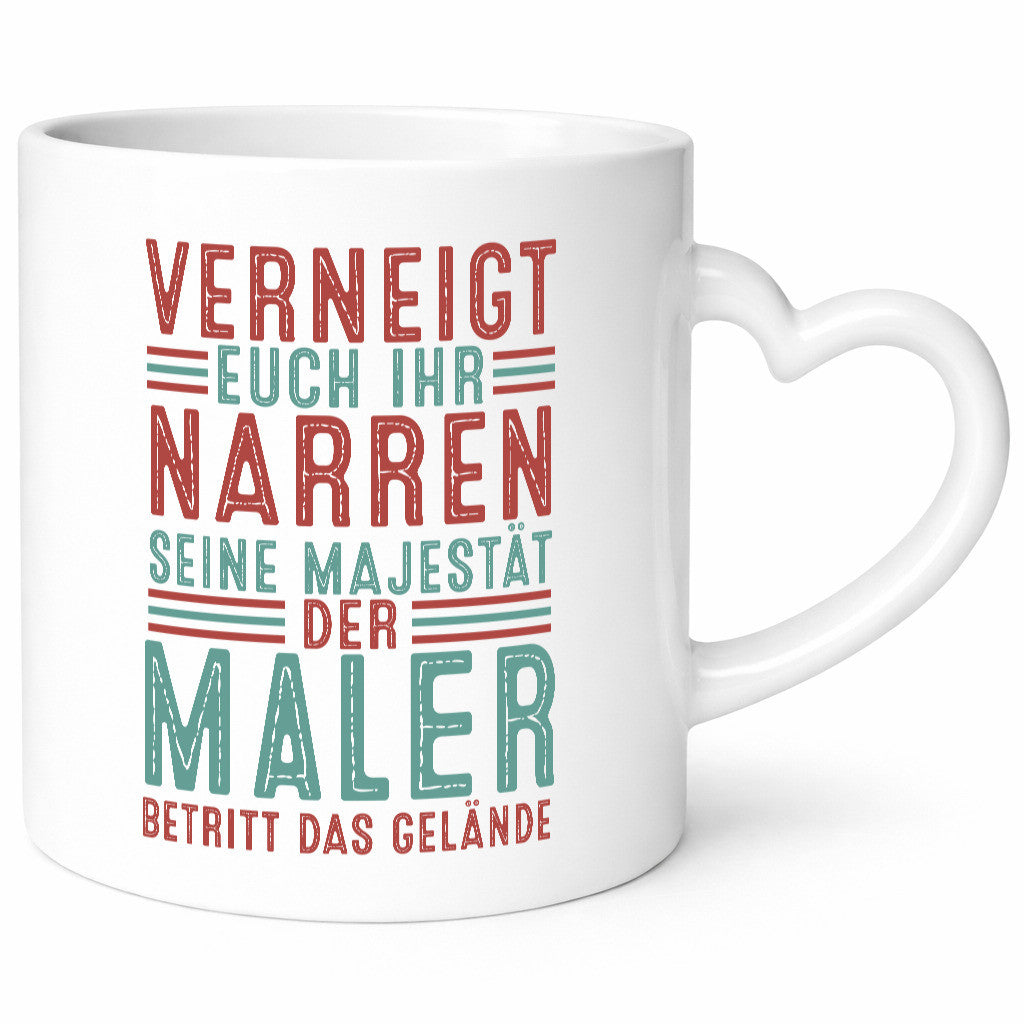 Verneigt euch: Maler | Malerei lustiger Spruch Geschenk Humor Geschenkidee Tasse