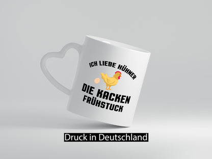Ich liebe Hühner | Spruch lustig Frühstück Humor Geschenkidee Tasse