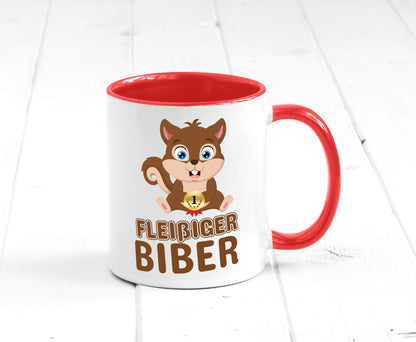 Fleißiger Biber | Motiv Tasse Kinder Geburtstag lustig Geschenkidee Geschenk