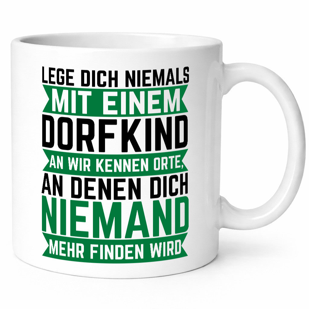 Lege dich nie mit einem Dorfkind an | Landleben Provinz lustiger Spruch