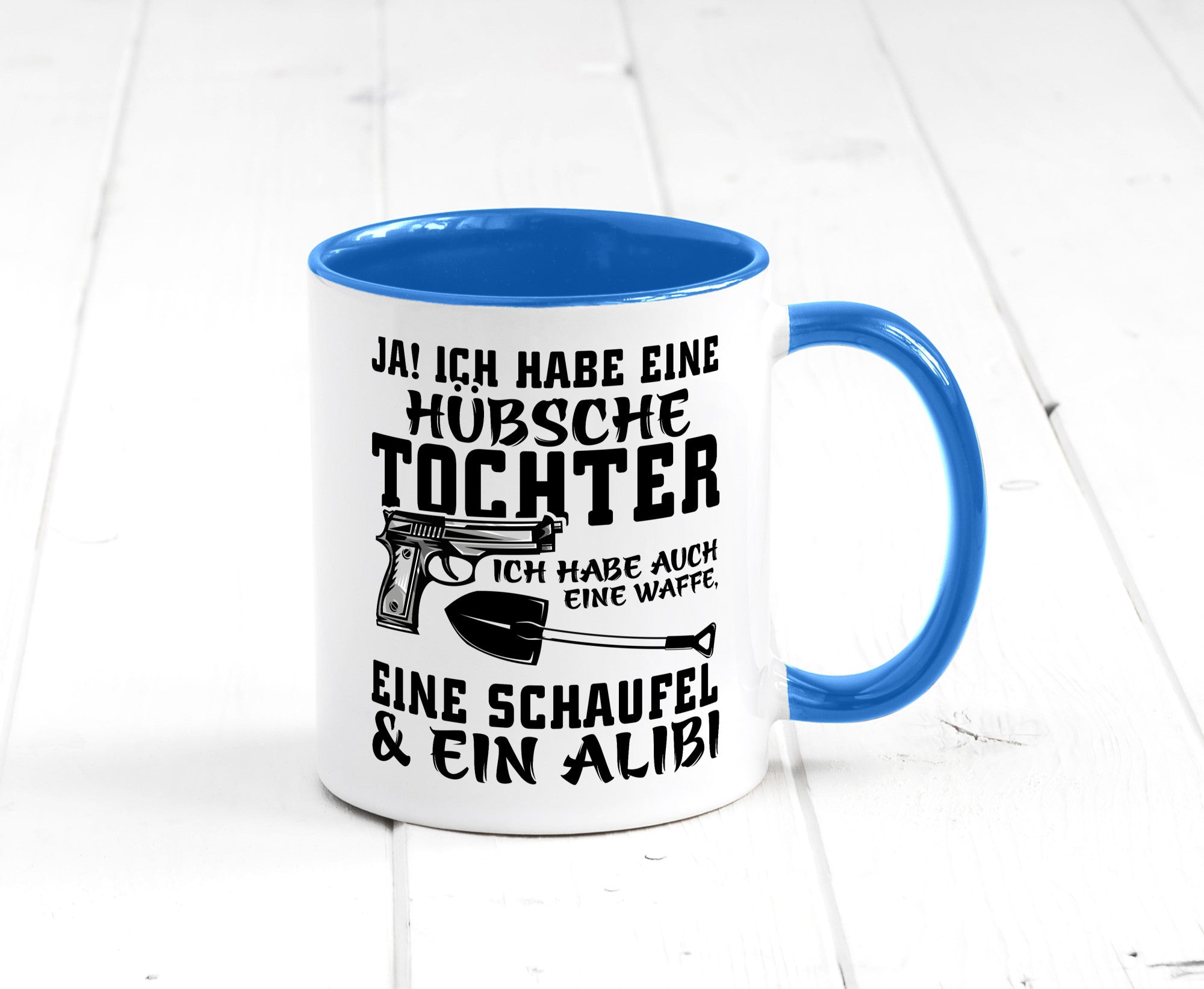 Hübsche Tochter Geschenk Familie Geschenkidee lustiger Spruch Tasse