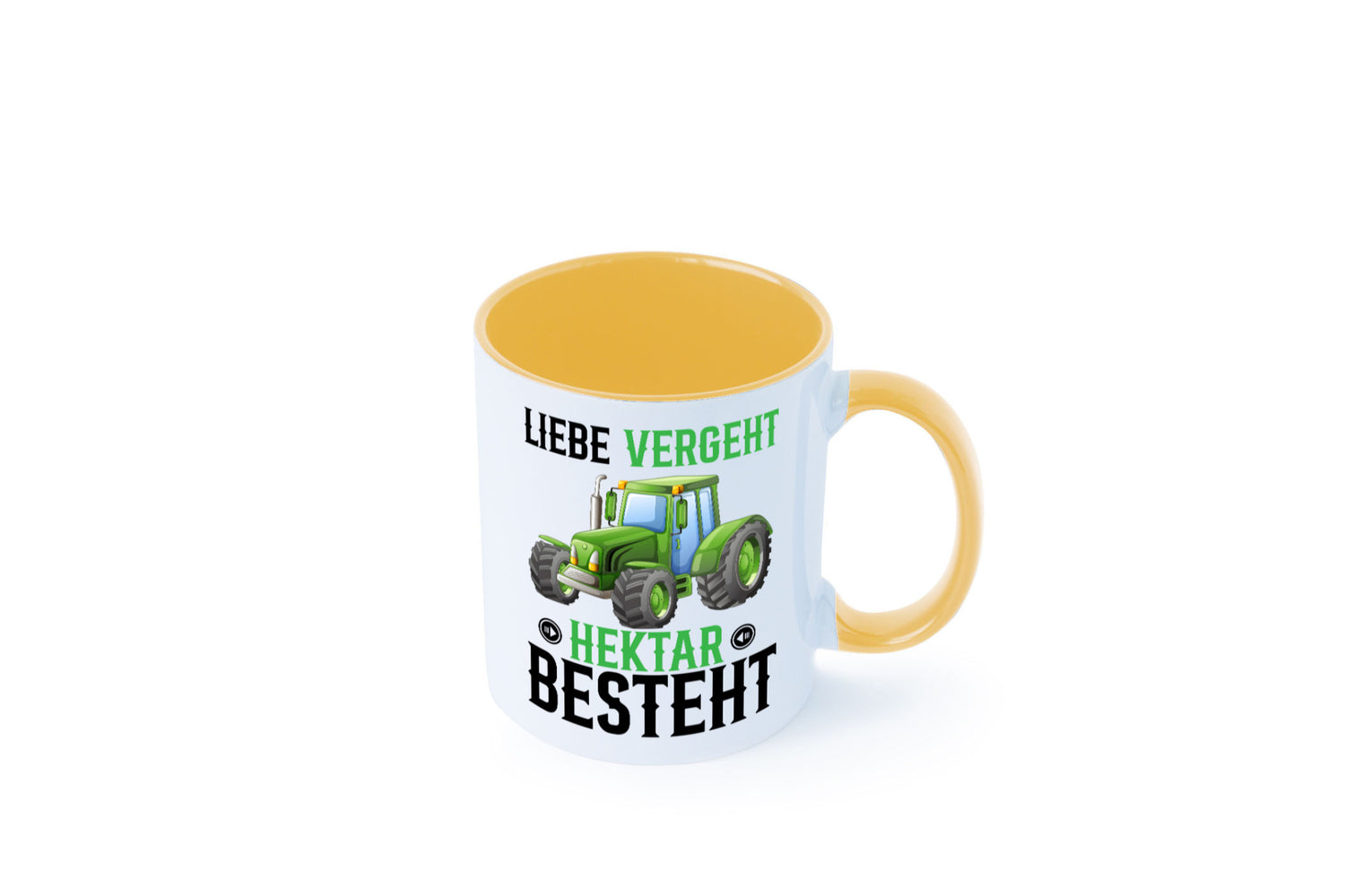 Liebe vergeht Hektar besteht | Traktor Bauer landwirt Humor Geschenkidee Tasse