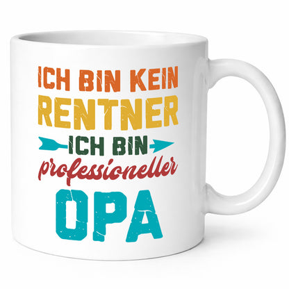 Ich bin Professioneller Opa | Rentner Großvater Geschenkidee Familie Humor Tasse