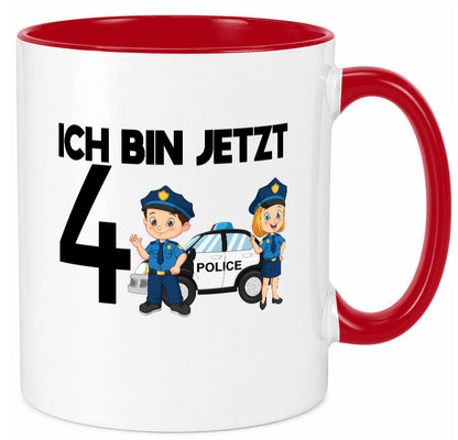 Ich bin jetzt 4 | Polizei 4. Geburtstag Jähriger Geschenk Geschenkidee lustiger