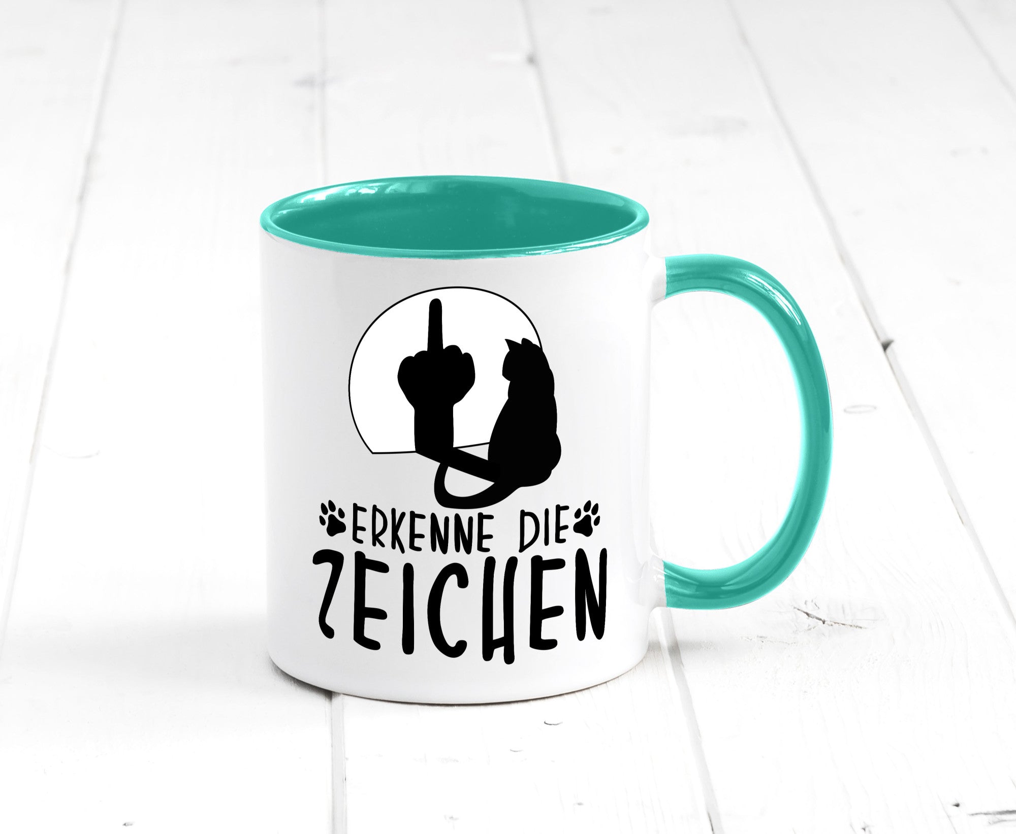 Erkenne die Zeichen | Katze Humor Tierliebhaber Geschenkidee Tasse