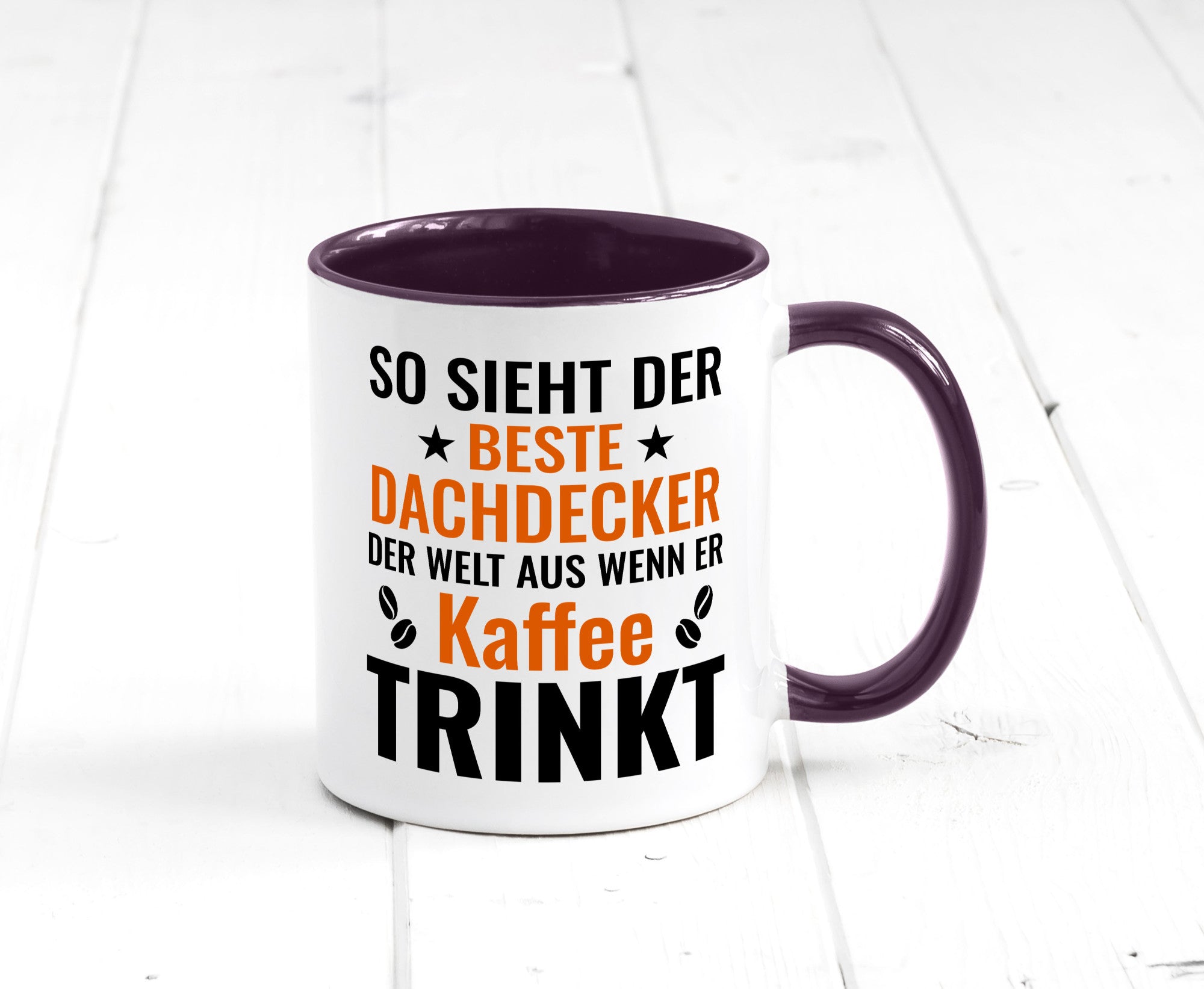 Kaffee trinkt: Dachdecker | Dachbau Hausbau lustig Humor Geschenkidee Geschenk