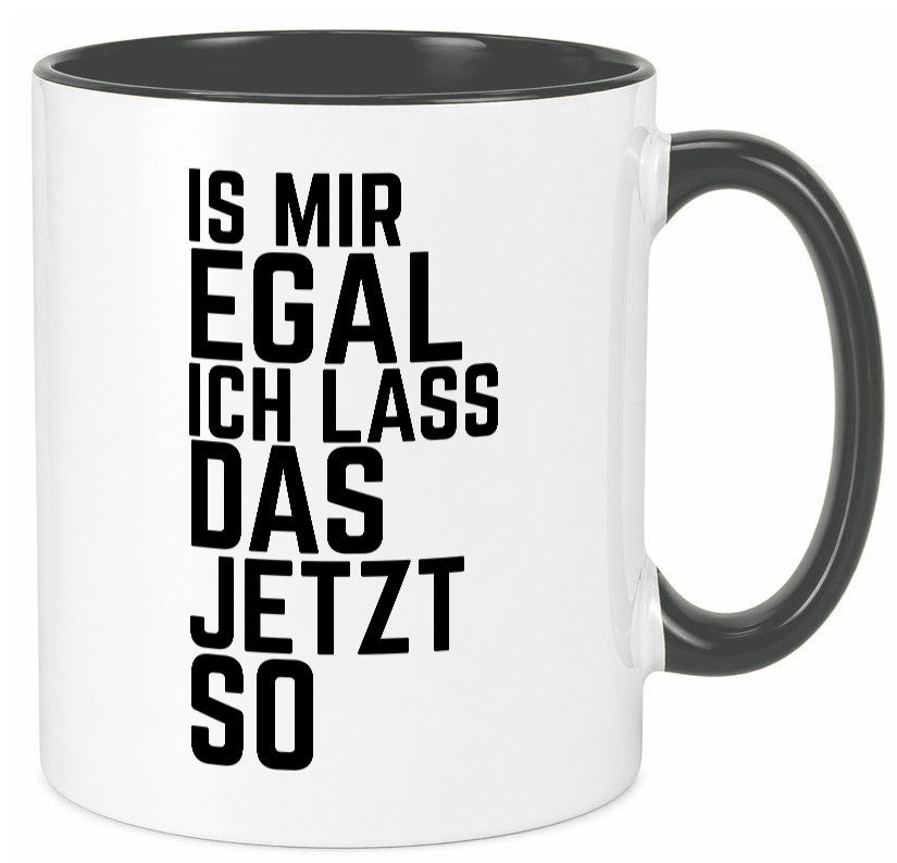 Ist mir egal ich lass das jetzt so | lustiger Spruch Geschenkidee Humor Tasse