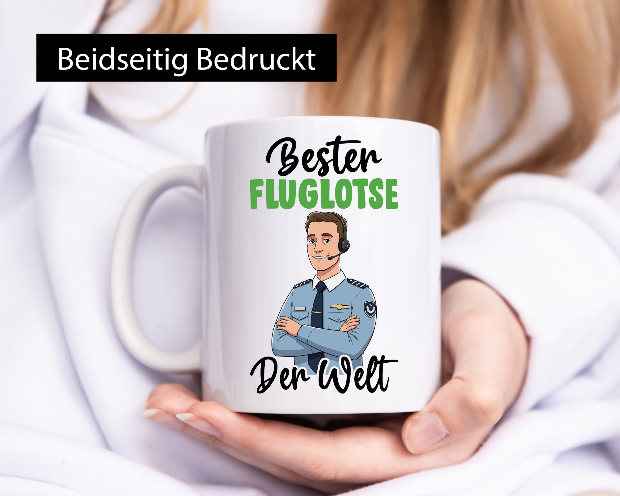 Bester Fluglotse | Flugverkehr Flughafen v2 Geschenkidee Humor Tasse