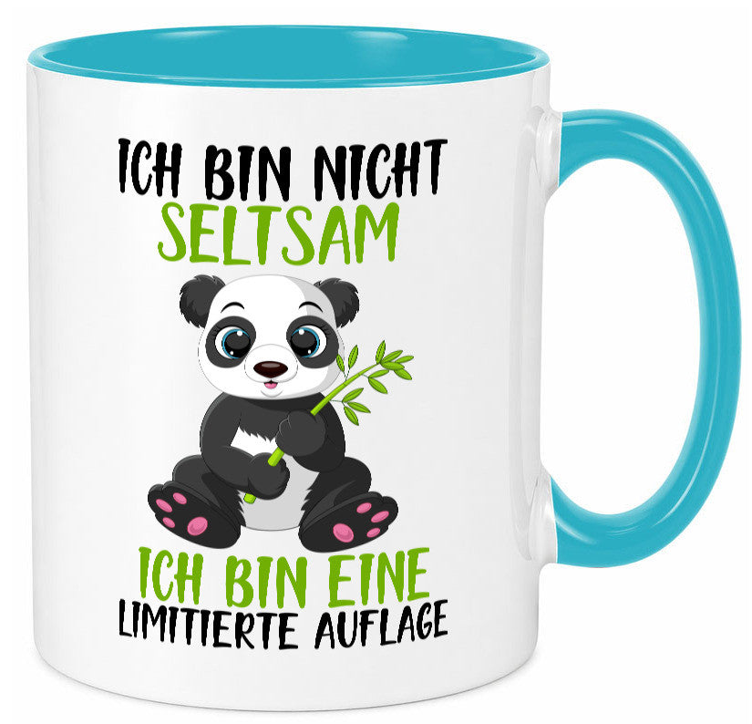 Ich bin nicht seltsam | süßer Pandabär lustiger Spruch Humor Geschenkidee Tasse