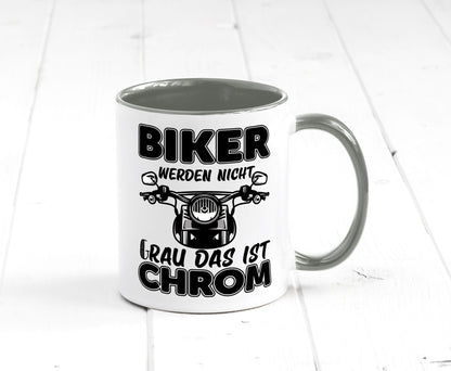 Biker werden nicht grau | Motorrradfahrer Tasse Humor Geschenkidee