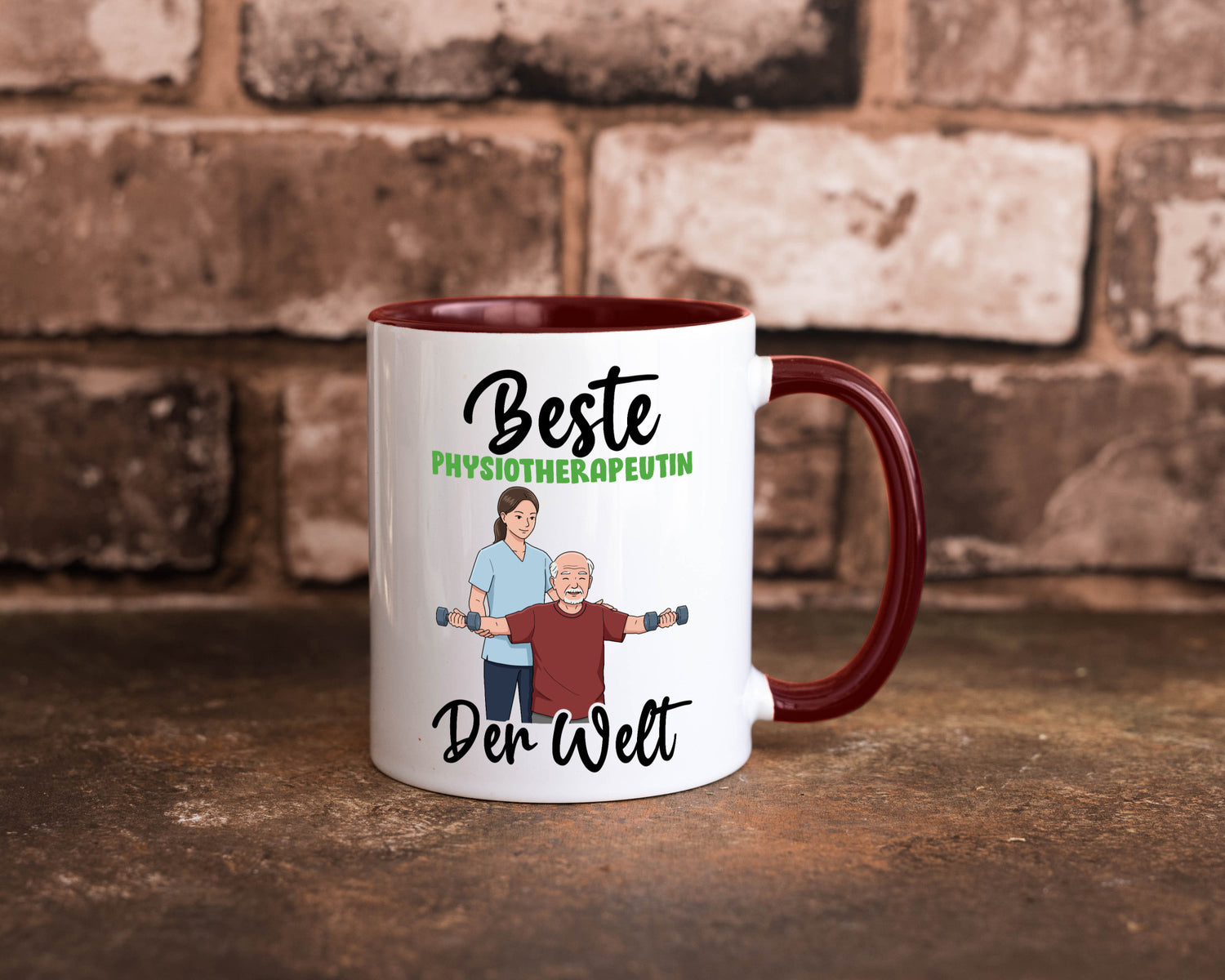 Beste Physiotherapeutin v3 lustig Humor Geschenkidee Geschenk Tasse