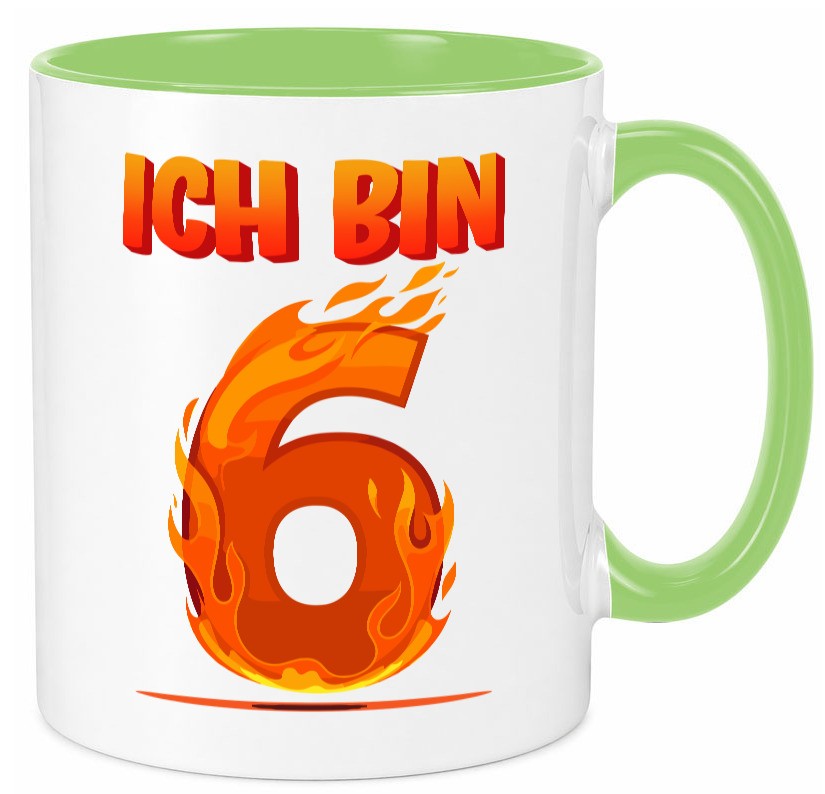 6. Geburtstag | 6 Jahre Drache lustig Geschenkidee Geschenk Tasse