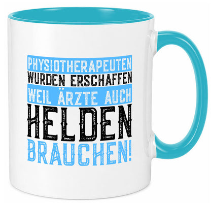 Physiotherapeut | Helden Therapeutin lustiger Spruch Humor Geschenkidee Tasse