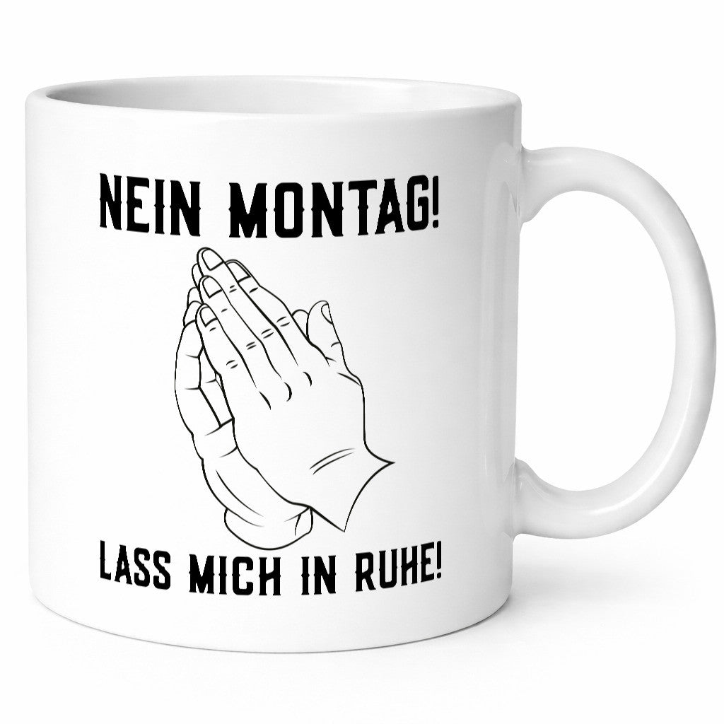 Montag lass mich in Ruhe | bittende Hände Arbeitsmuffel Geschenk Arbeit